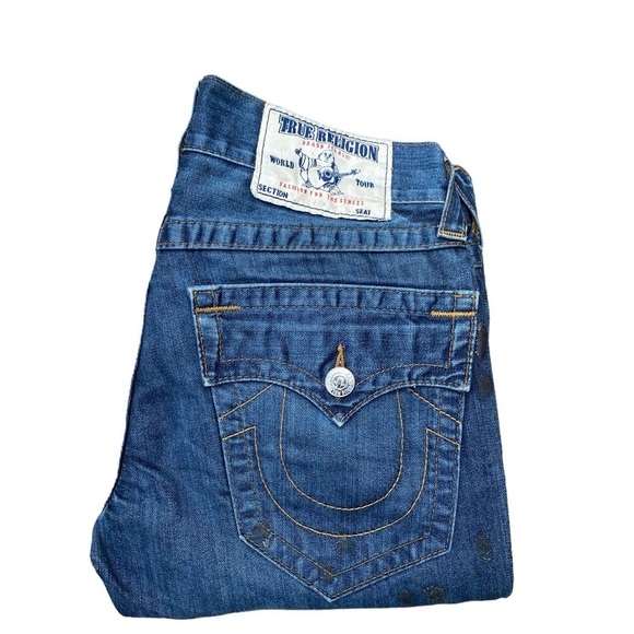 Vintage True Religion Jeans Size 29 MOTO Blue - Picture 2 of 10